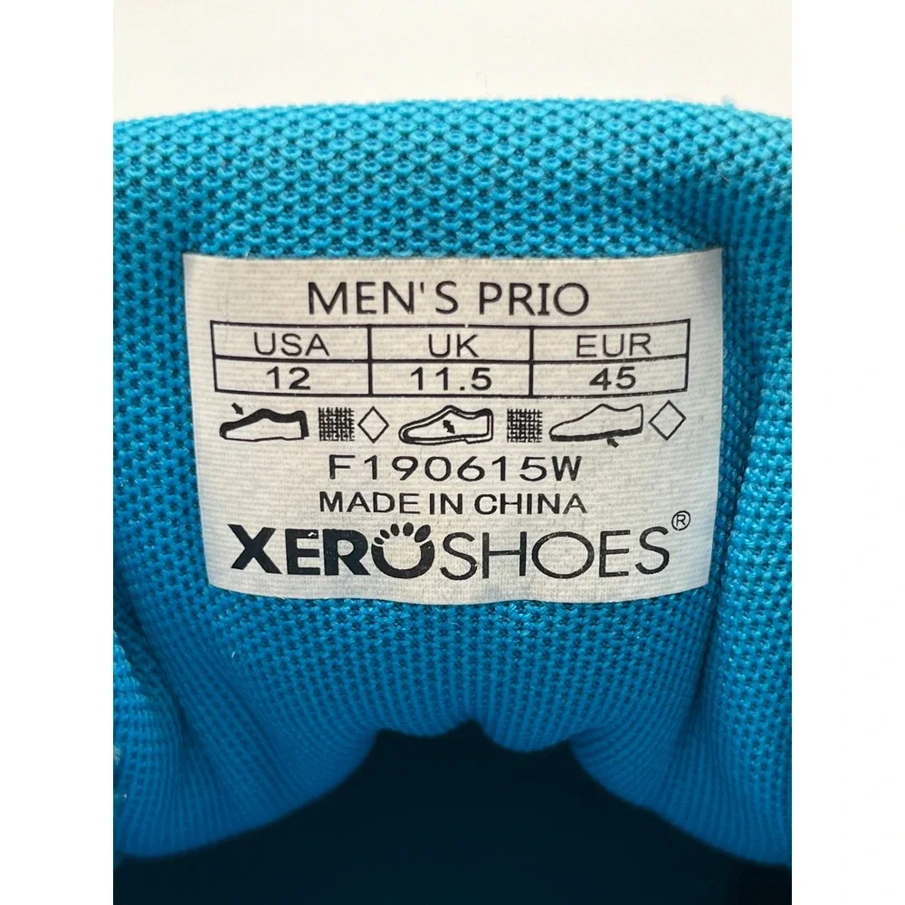 Xero Shoes Prio F190615W Running Sneakers Mens 12 Imperial Blue Black Lace Up